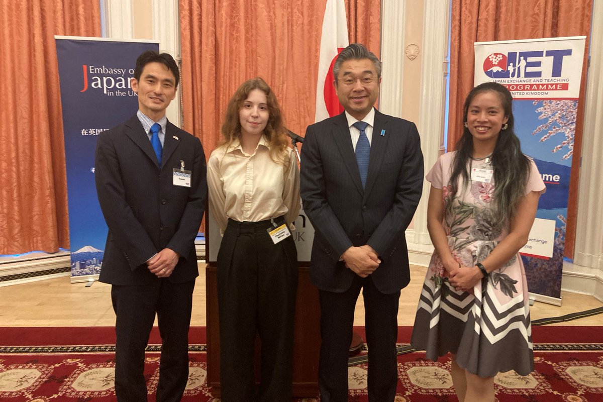 Embassy of Japan UK (@japaninuk) on Twitter photo On 23 June, the Embassy hosted a pre-departure reception for the 2025 <a href="/ukjetprogramme/">UK JET Programme</a> participants. In his remarks, <a href="/AmbJapanUK/">Hiroshi Suzuki</a> mentioned that the JET Programme had played a hugely important role in contributing to the friendship between our countries.
👉uk.emb-japan.go.jp/itpr_en/250623… On 23 June, the Embassy hosted a pre-departure reception for the 2025 <a href="/ukjetprogramme/">UK JET Programme</a> participants. In his remarks, <a href="/AmbJapanUK/">Hiroshi Suzuki</a> mentioned that the JET Programme had played a hugely important role in contributing to the friendship between our countries.
👉uk.emb-japan.go.jp/itpr_en/250623…