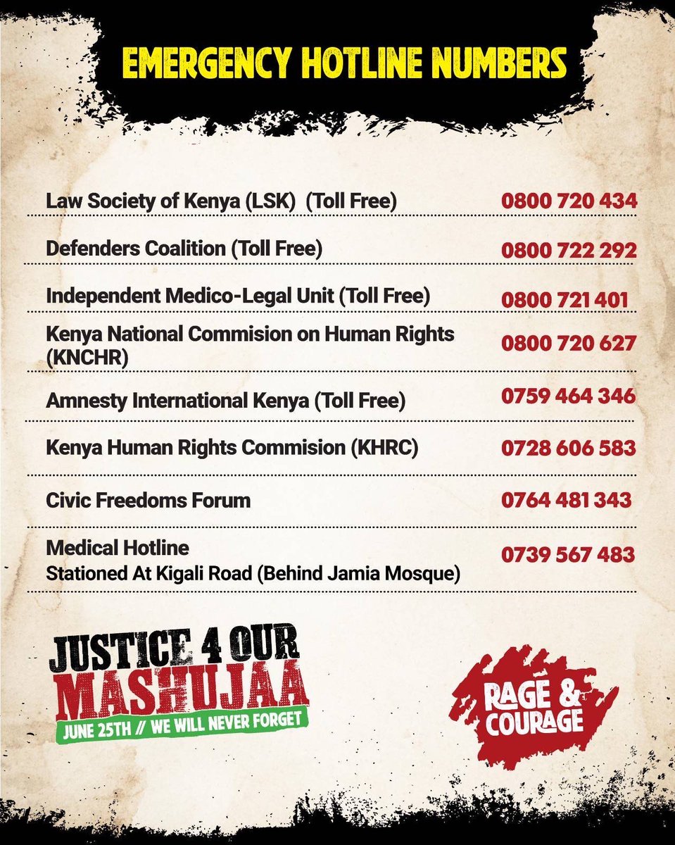 bonifacemwangi's tweet image. Important information for taking part in peaceful protests. See you in the streets, and be safe. #Justice4OurMashujaa #NeverForgetKE #FagiaWote