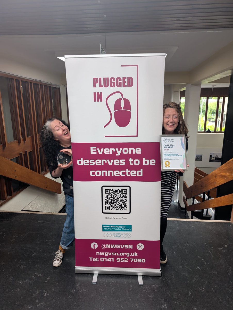 North West Glasgow Voluntary Sector Network SCIO (@nwgvsn) on Twitter photo The team celebrating our <a href="/scottishcare/">Scottish Care</a> Care Tech Award at the office today! We won the Ethical & Green Tech Award for our IT project #PluggedInGlasgow The team celebrating our <a href="/scottishcare/">Scottish Care</a> Care Tech Award at the office today! We won the Ethical & Green Tech Award for our IT project #PluggedInGlasgow