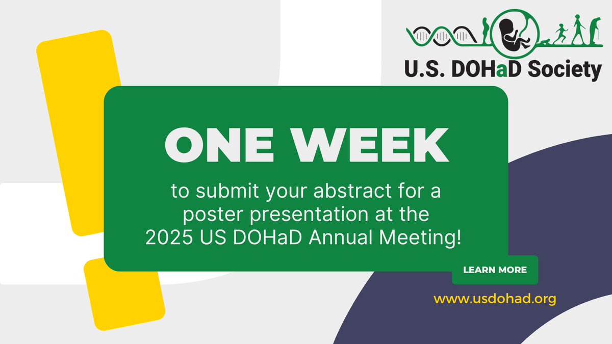 US DOHaD (@usdohad) on Twitter photo Submit your DOHaD abstract by June 30th to be considered for our poster session where you can join trainee and seasoned DOHaD scientists alike in sharing cutting-edge science with an international DOHaD community at the Annual Meeting! Submit your DOHaD abstract by June 30th to be considered for our poster session where you can join trainee and seasoned DOHaD scientists alike in sharing cutting-edge science with an international DOHaD community at the Annual Meeting!