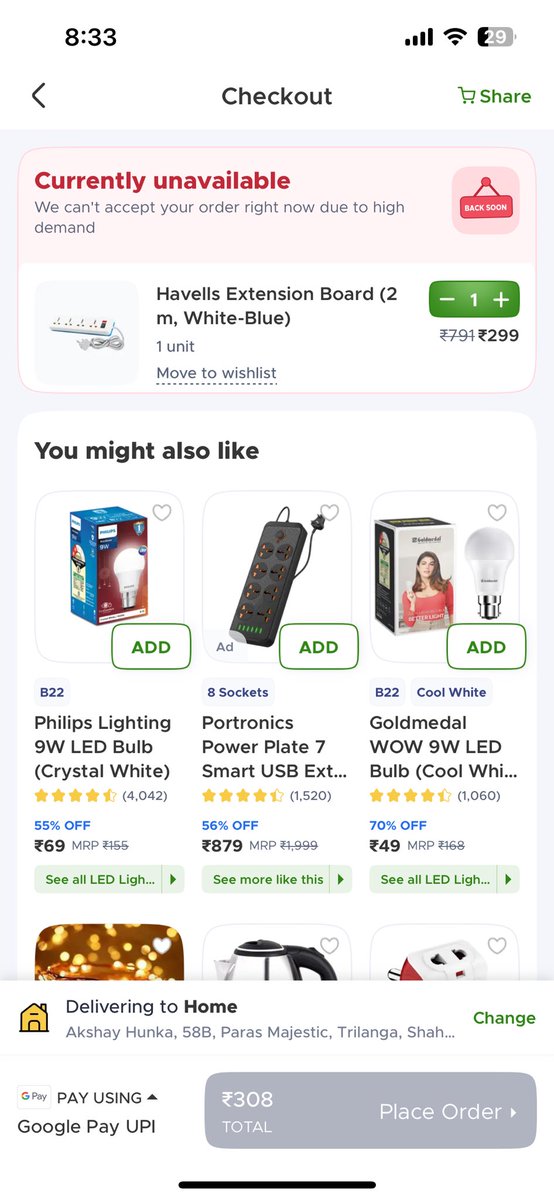 akshayhunka's tweet image. Really @letsblinkit ??