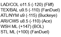SDQL_Redbird's tweet image. 6/24 #MLB 

BOL