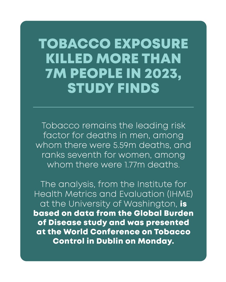 Ottawa Model for Smoking Cessation (@ottawamodel) on Twitter photo Analysis from the Institute for Health Metrics and Evaluation (IHME) at the University of Washington, is based on data from the Global Burden of Disease study and was presented at the World Conference on Tobacco Control in Dublin on Monday. #TobaccoControl <a href="/WCTC_official/">World Conference on Tobacco Control</a> <a href="/IHME_UW/">Institute for Health Metrics and Evaluation (IHME)</a> Analysis from the Institute for Health Metrics and Evaluation (IHME) at the University of Washington, is based on data from the Global Burden of Disease study and was presented at the World Conference on Tobacco Control in Dublin on Monday. #TobaccoControl <a href="/WCTC_official/">World Conference on Tobacco Control</a> <a href="/IHME_UW/">Institute for Health Metrics and Evaluation (IHME)</a>