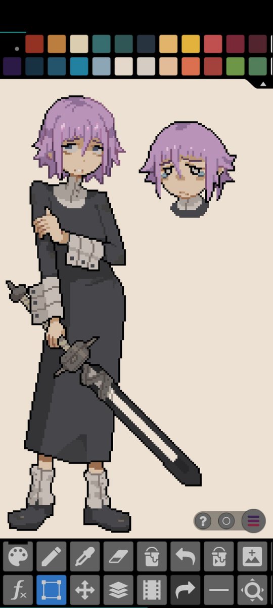 #pixel_art #soul_eater 
Crona