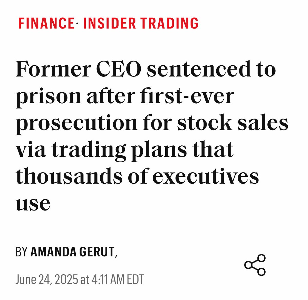 More of this. Real consequences for corporate crime.