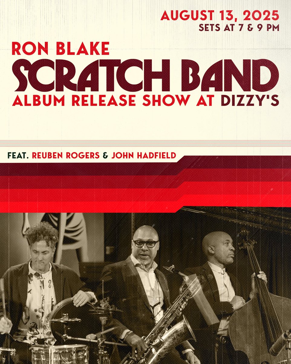 Ron Blake (@ronblakemusic) on Twitter photo We’re playing Jazz at Lincoln Center, Dizzy’s on August 13th—two sets at 7 & 9 PM to celebrate the release of SCRATCH Band!
Tickets & info in bio (🔝 <a href="/CampsiteBio/">Campsite.bio</a> )
#CarryOn We’re playing Jazz at Lincoln Center, Dizzy’s on August 13th—two sets at 7 & 9 PM to celebrate the release of SCRATCH Band!
Tickets & info in bio (🔝 <a href="/CampsiteBio/">Campsite.bio</a> )
#CarryOn