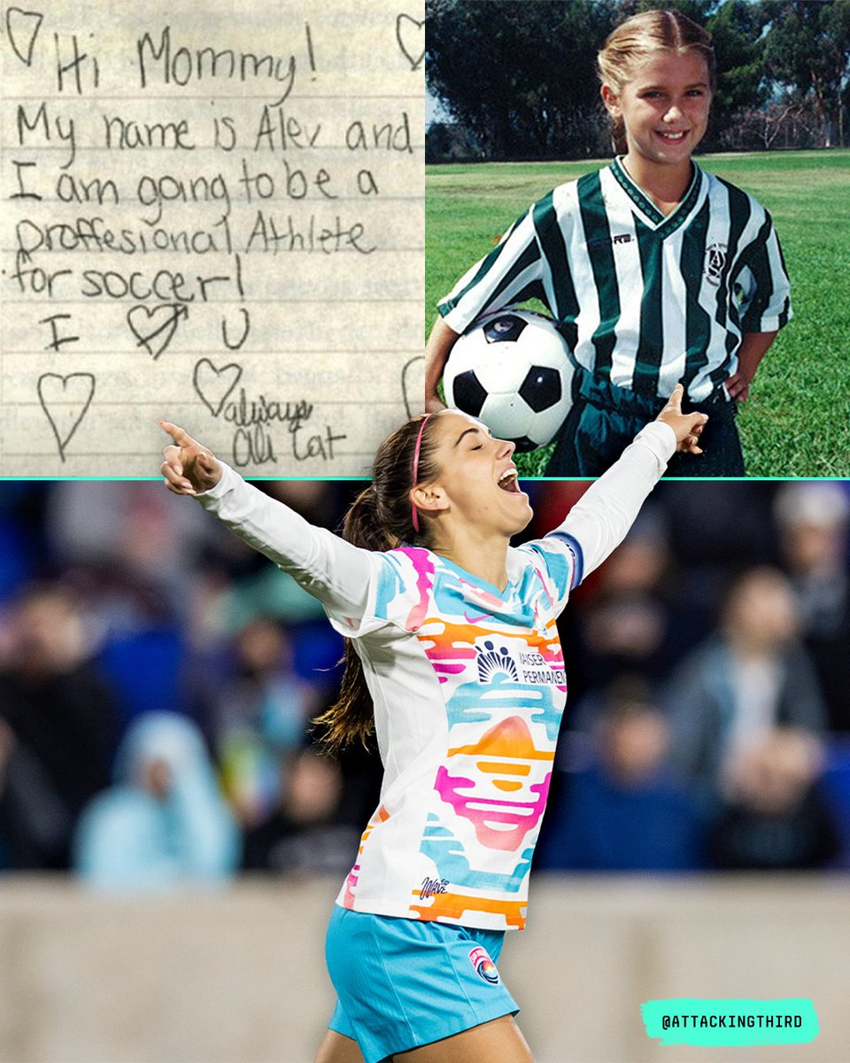 WGolazo's tweet photo. She didn't know it yet but Ali Cat would grow up to win two World Cups, start a media empire, become an NWSL owner, have her number retired by her club and change the women's game forever 😭 https://t.co/vTzyUYNyv9