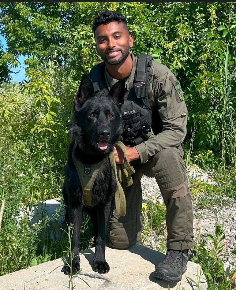 Meet Our Newest Team Member!

We're proud to introduce PSD KOBE, the newest addition to the Durham Regional Police K9 Unit!
PSD Kobe and his partner PC Thavaseelan hit the streets this morning after an intense 14 week course.
Congrats to PC Thavaseelan &amp; PSD KOBE