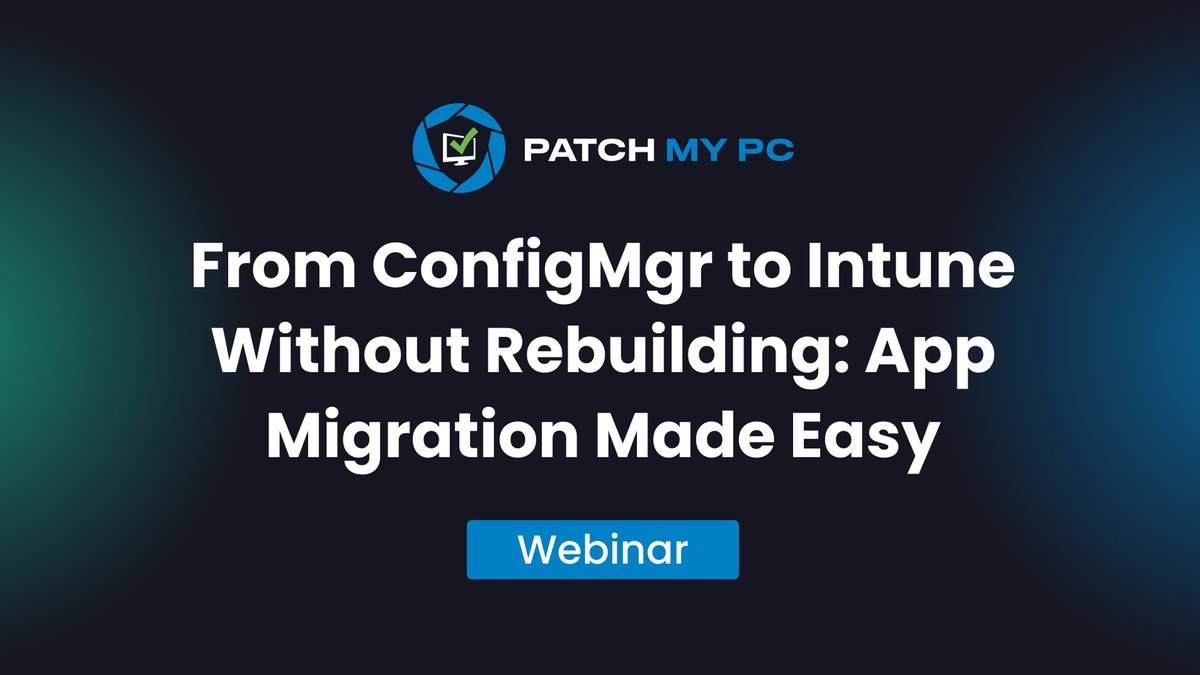 Your #ConfigMgr apps are dialed in. Your #Intune migration plan? Not so much.

We get it. Starting from scratch isn’t realistic.

Tune in to this week's webinar to see how we can help you migrate apps without the headaches.

Register here and join us tomorrow! ➡️