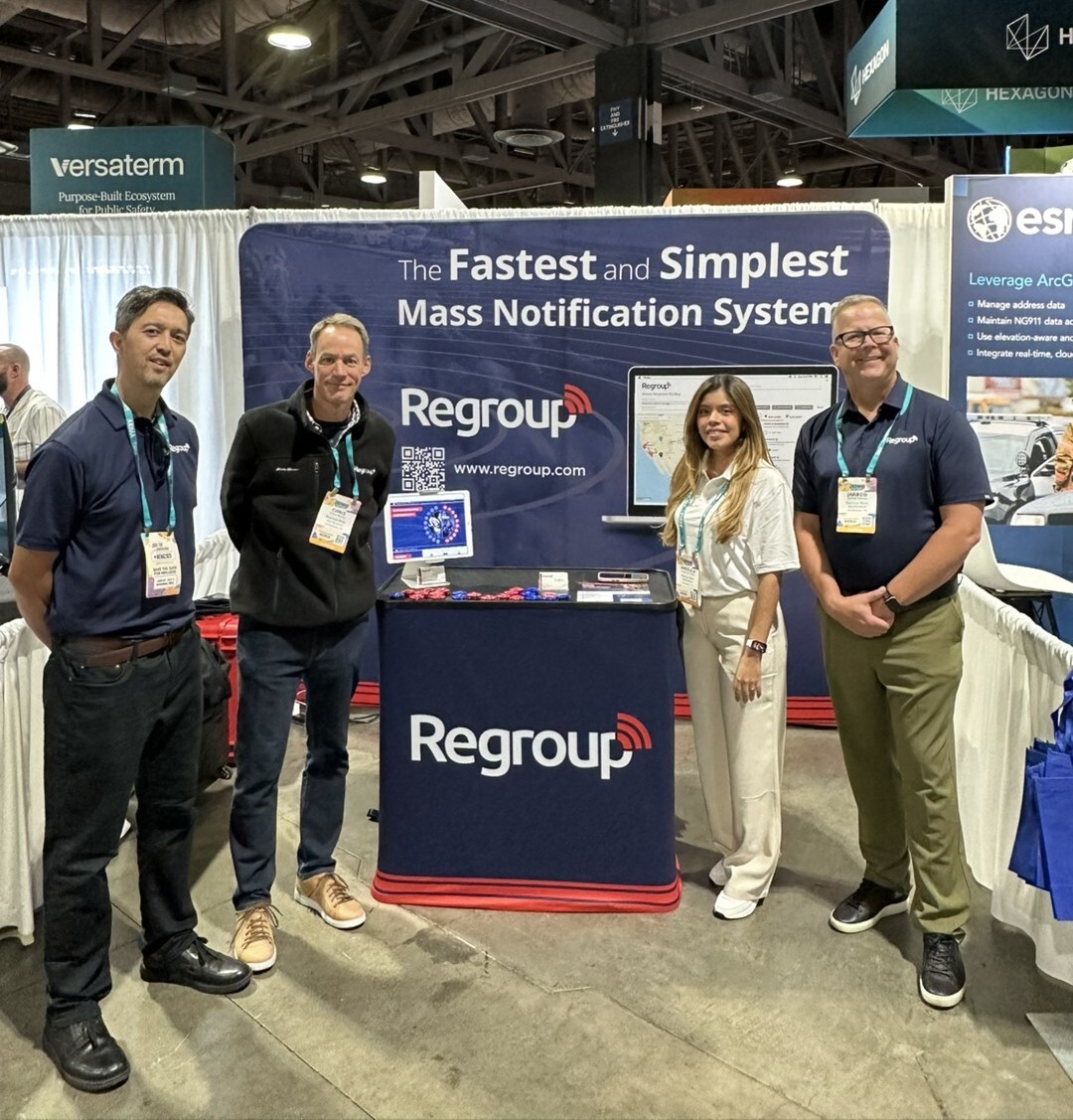 📢 Last day at 2025 NENA Conference!

Visit us at Booth #739 to see how Regroup delivers fast, reliable, and easy-to-use mass notification solutions trusted by organizations nationwide.

Let’s explore how we can help strengthen your communication strategy.
 #NENA2025