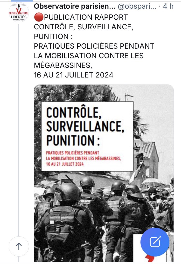Observatoire parisien des libertés publiques tweet media
