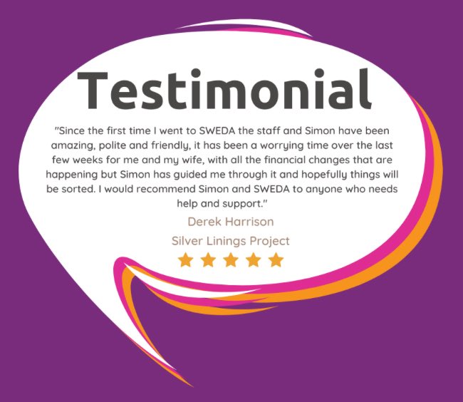 SWEDA (@swedaservices) on Twitter photo Fantastic work by Simon, our Community Development Officer, supporting clients with all aspects of #benefit advice!
#Sandwell residents—need a benefit check? Get in touch:
☎️ 0121 525 2558
📧 sweda@sweda.org.uk
#SwedaServices #supportingthecommunity Fantastic work by Simon, our Community Development Officer, supporting clients with all aspects of #benefit advice!
#Sandwell residents—need a benefit check? Get in touch:
☎️ 0121 525 2558
📧 sweda@sweda.org.uk
#SwedaServices #supportingthecommunity