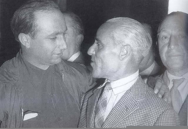 NuvolariTazio1's tweet photo. Born on this day, San Juan's Day, in 1911 in Balcarce, Argentine Juan Manuel Fangio met "the one every driver wanted to be" Tazio Nuvolari, and from whom he inherited the mantle of champion in the post-World War II era of motorsport. 
1950 Mille Miglia, Brescia 🇮🇹. https://t.co/v5XaA3dwvR