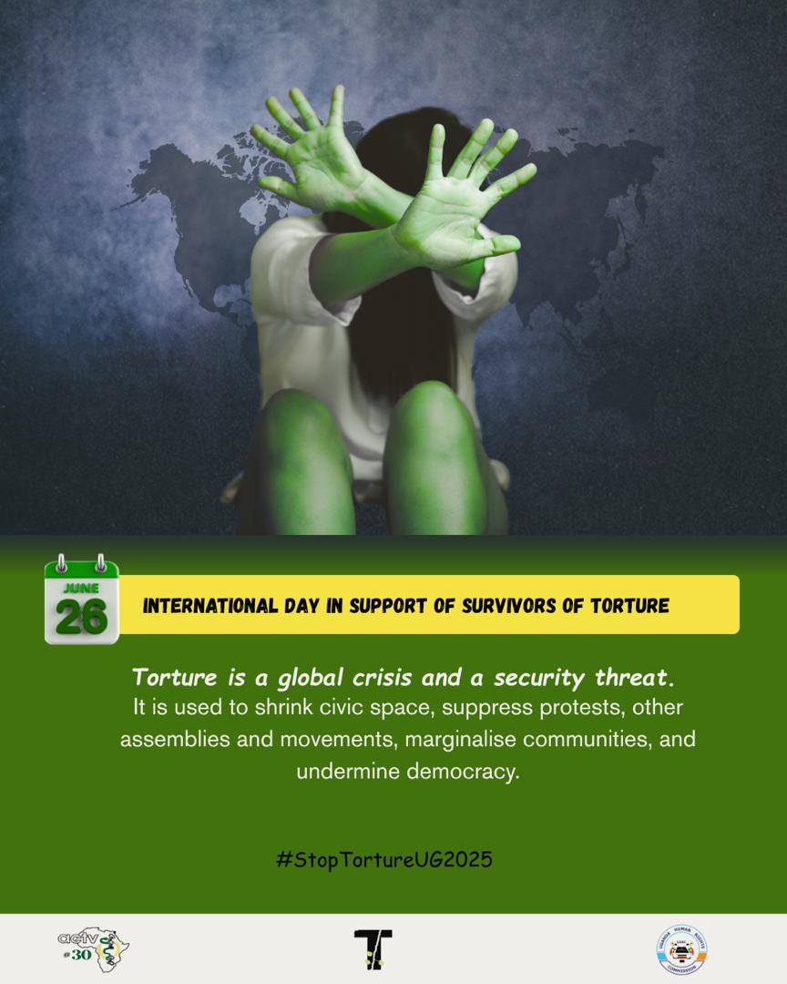 ACTV - Against Torture (@actvuganda) on Twitter photo Ending Torture starts with you.
#StopTortureUG2025
<a href="/bkabumba/">Dr Busingye Kabumba</a> <a href="/chapterfourug/">Chapter Four Uganda</a> <a href="/NCHRD_UG/">NCHRDs-UG</a> <a href="/UHRC_UGANDA/">Uganda Human Rights Commission (UHRC)</a> <a href="/DIGNITY_INT/">DIGNITY International</a> <a href="/Dr_KatjaK/">Dr. Katja Yvonne Kerschbaumer</a> <a href="/LSewanyana/">Dr. L. Sewanyana</a> Ending Torture starts with you.
#StopTortureUG2025
<a href="/bkabumba/">Dr Busingye Kabumba</a> <a href="/chapterfourug/">Chapter Four Uganda</a> <a href="/NCHRD_UG/">NCHRDs-UG</a> <a href="/UHRC_UGANDA/">Uganda Human Rights Commission (UHRC)</a> <a href="/DIGNITY_INT/">DIGNITY International</a> <a href="/Dr_KatjaK/">Dr. Katja Yvonne Kerschbaumer</a> <a href="/LSewanyana/">Dr. L. Sewanyana</a>