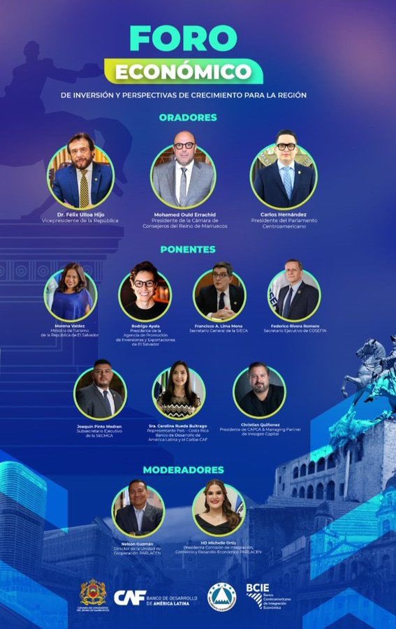 VCpresidenciaSV's tweet photo. Fortalecer la integración regional es clave.🌎📈 El Vicepresidente de la República, Sr. Félix Ulloa hijo (@fulloa51), participará en el Foro Económico de Inversión y Perspectivas de Crecimiento para la Región, organizado por el Parlamento Centroamericano (@PARLACEN). 

Este espacio estratégico de diálogo e intercambio busca fortalecer la integración regional y promover el dinamismo económico.👌🏻