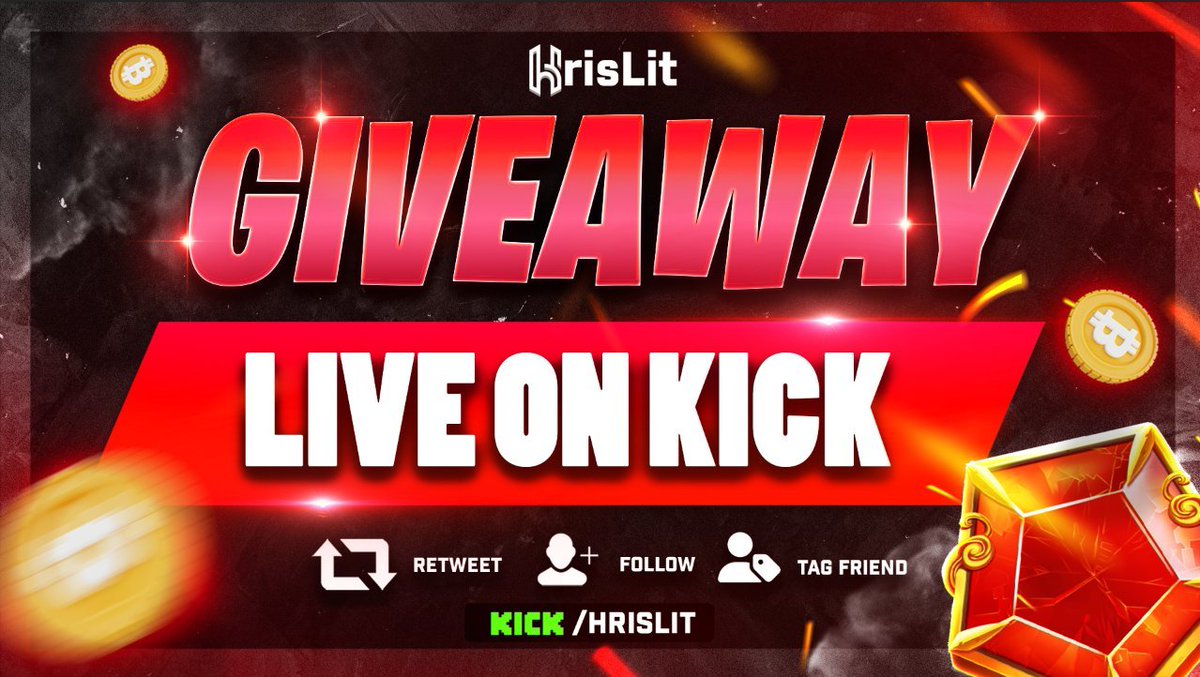 LIVE ON KICK! $3000 START!
$15 giveaway 
LIKE + RT + FOLLOW ME 
kick.com/hrislit