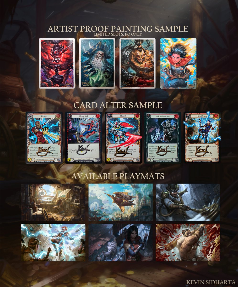 sidh_kev's tweet image. Hi! I&apos;m coming to @fabtcg  Pro Tour Singapore (17-20 July 2025)
Pre-Order is currently open. Here&apos;s my pricelist.
To order, feel free to send me a PM, email at kevinsidharta00@gmail.com or DM me on Instagram.

Thanks!