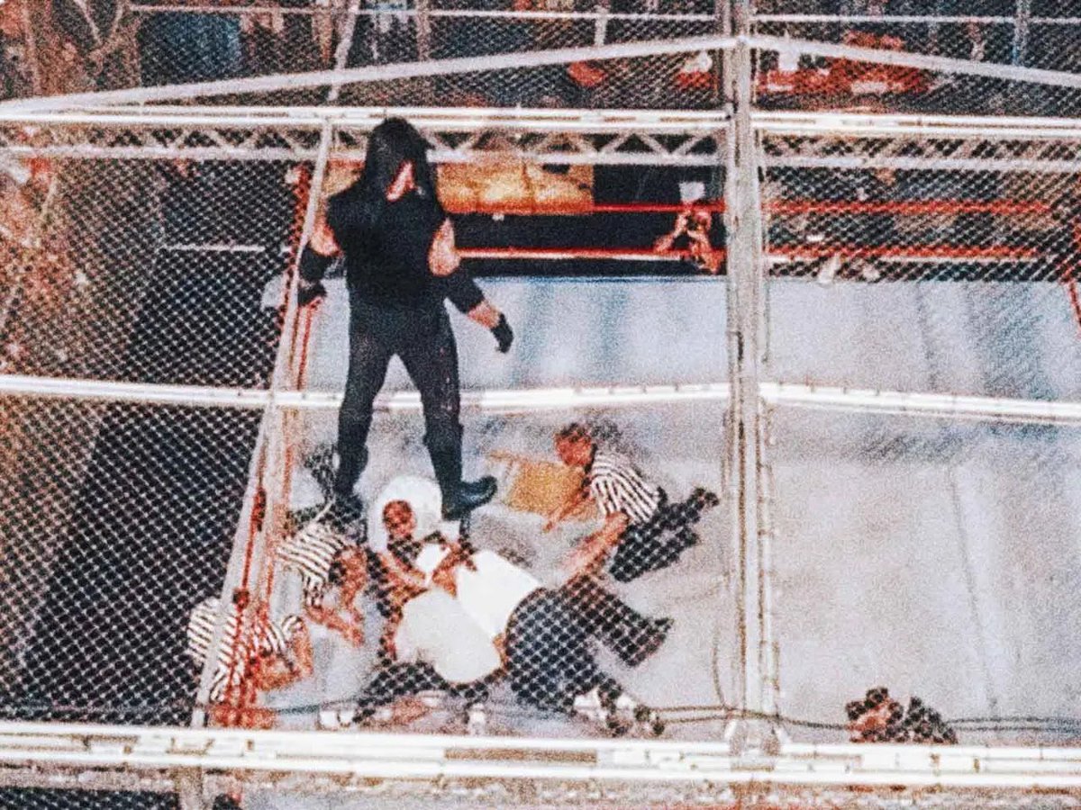 WrestleOps's tweet photo. Mick Foley believes that his iconic Hell in a Cell match against The Undertaker would’ve been forgotten about in the era of social media:

“There was no social media at the time. I think if it had been on social media, it would’ve been a big deal for 3 or 4 days, and then been largely forgotten.”