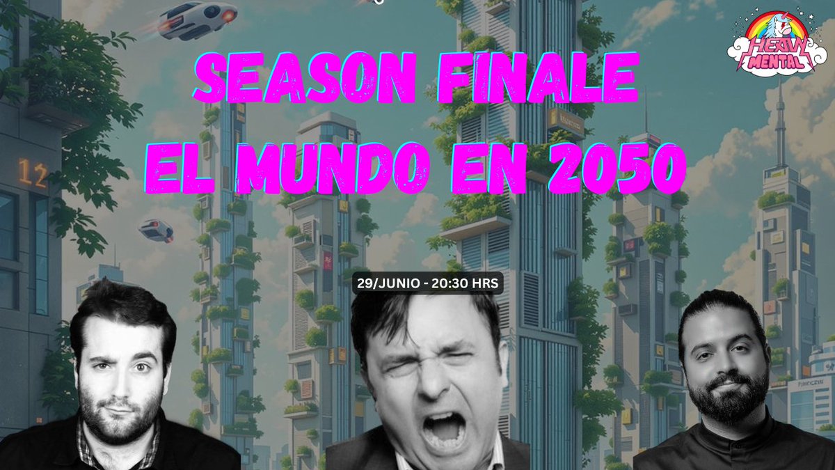 🚨FINAL TEMPORADA 6, DOMINGO 29 - 20:30 HRS 🗓️

🦄 El mundo en 2050 🆒
6️⃣ ¡¡6 capítulos en 1!!🤯

🔗 youtube.com/live/g24sTKUh9…

• Política: ¿Seguirá El Audaz sin dimitir superando a los tardígrados en supervivencia?
• ⁠⁠Economía: ¿Conseguirá Milei darle la vuelta al país de