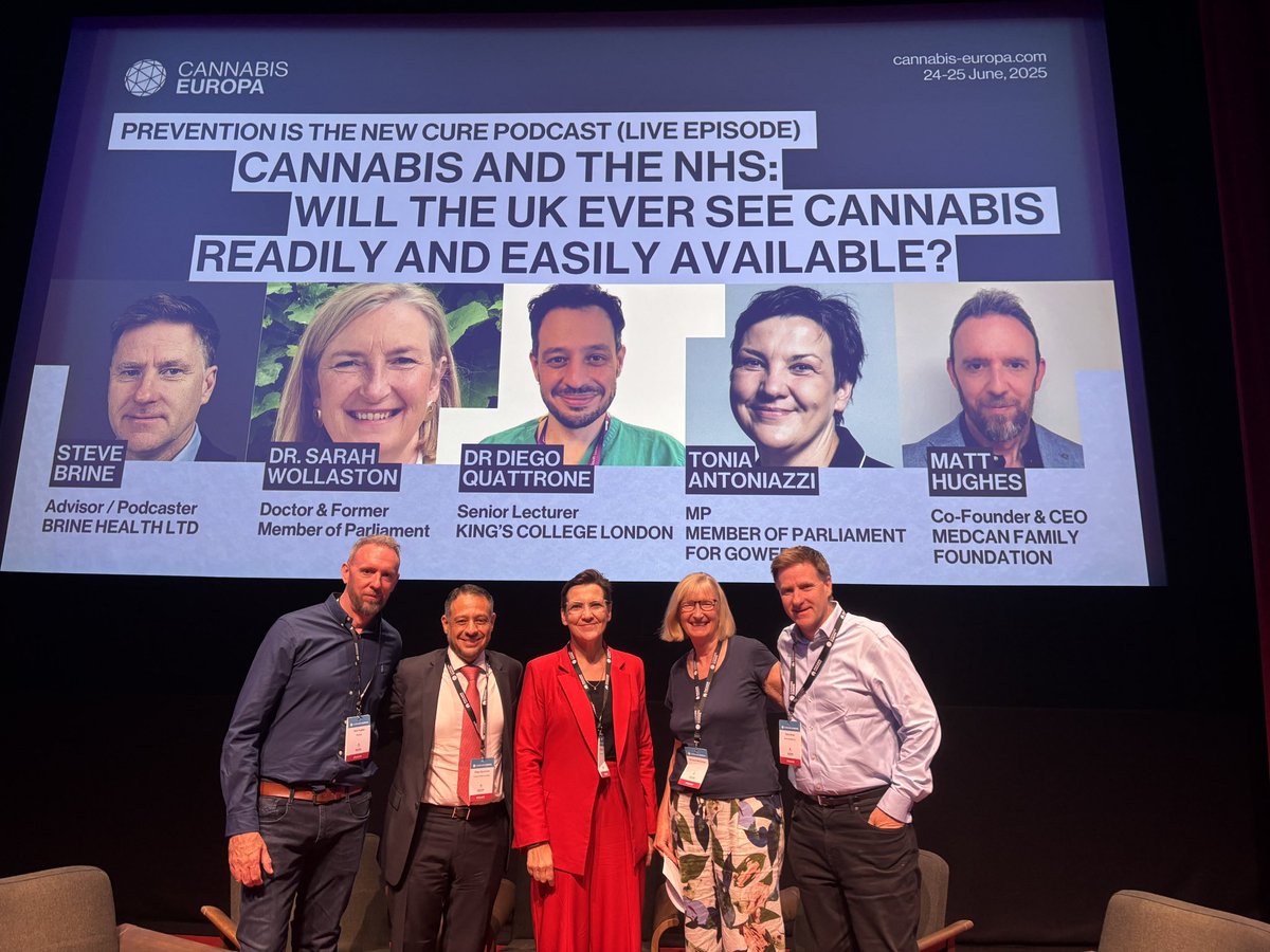 Prevention is the new cure (@preventionpodc) on Twitter photo Thank you to <a href="/PPLIVE_/">Prohibition Partners LIVE</a> for inviting <a href="/sarahwollaston/">Sarah Wollaston</a> and I to record a special live episode at Cannabis Europa this morning. Our guests <a href="/ToniaAntoniazzi/">Tonia Antoniazzi</a> <a href="/MedcanFamily/">MedCan Family Foundation</a> and <a href="/diego_quattrone/">Diego Quattrone</a> - episode will drop later this week. Thank you to <a href="/PPLIVE_/">Prohibition Partners LIVE</a> for inviting <a href="/sarahwollaston/">Sarah Wollaston</a> and I to record a special live episode at Cannabis Europa this morning. Our guests <a href="/ToniaAntoniazzi/">Tonia Antoniazzi</a> <a href="/MedcanFamily/">MedCan Family Foundation</a> and <a href="/diego_quattrone/">Diego Quattrone</a> - episode will drop later this week.