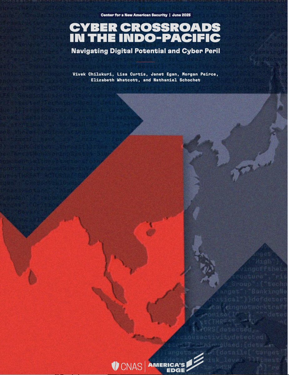 The Indo-Pacific cyber landscape has grown more volatile and dangerous than ever. How can Washington and its allies and partners meet rising threats to build a more secure, resilient future?

🚨In a new CNAS report out today, we take stock and chart a path forward.
