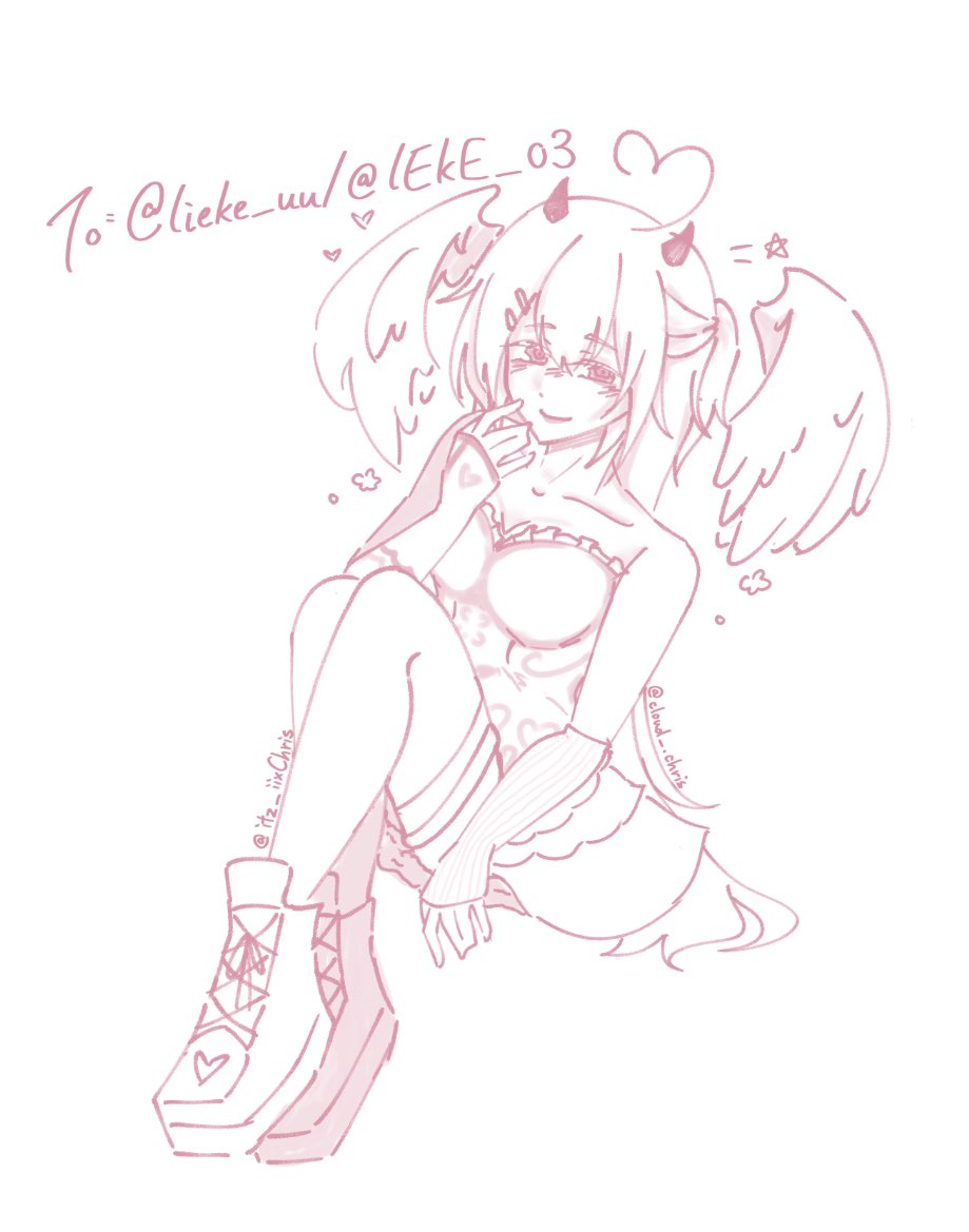Sketch doodle for <a href="/lEkE_O3/">らけえ</a> 

FOR YOU💖💙💙💖

#artmoots