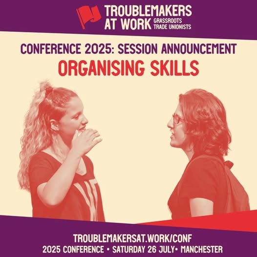 Troublem8kers's tweet image. How to build a union with your colleagues that the bosses can't bust: troublemakersat.work/conf
