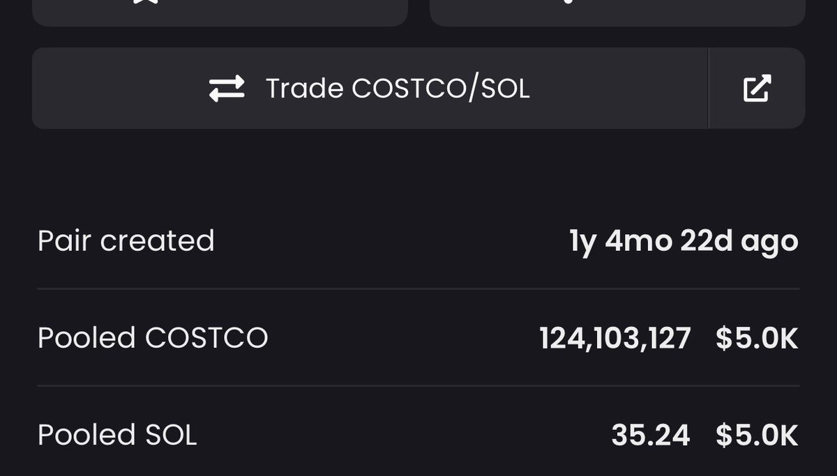 Hey <a href="/wintermute_t/">Wintermute</a> for your love for Costco, we bring to you #CostcoOG. Has the strongest community &amp; dedicated cto teams. 

Ca: 5c74v6Px9RKwdGWCfqLGfEk7UZfE3Y4qJbuYrLbVG63V