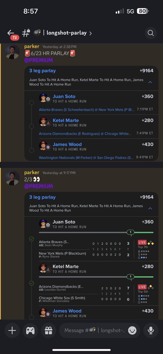 ParkerPicks_'s tweet photo. 🚨MASSIVE +9164 PARLAY HIT LAST NIGHT🚨

FOLLOW AND COMMENT “CASH” 

PICKING 5 LUCKY WINNERS 👀 https://t.co/BKGJaxBePo