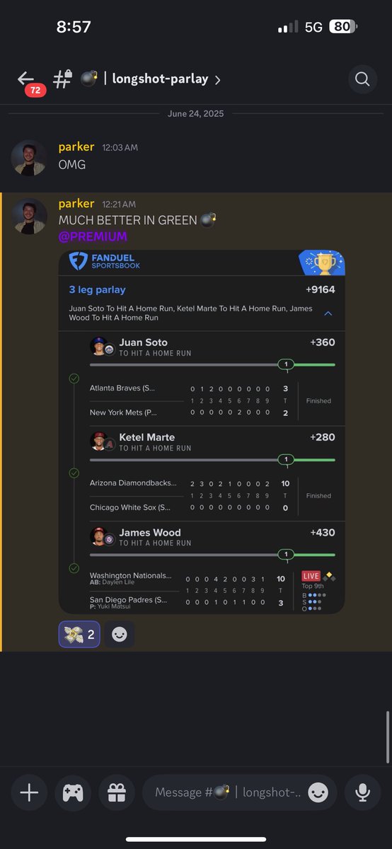 ParkerPicks_'s tweet photo. 🚨MASSIVE +9164 PARLAY HIT LAST NIGHT🚨

FOLLOW AND COMMENT “CASH” 

PICKING 5 LUCKY WINNERS 👀 https://t.co/BKGJaxBePo