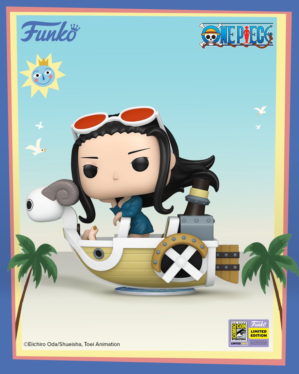OriginalFunko's tweet image. Alright, she’s got room for a select number of passengers 🏴‍☠️ Join the Straw Hat crew for another adventure with the SDCC-exclusive POP! Rides Nico Robin with Mini Merry II. 

#Funko #FunkoPOP #SDCC #OnePiece