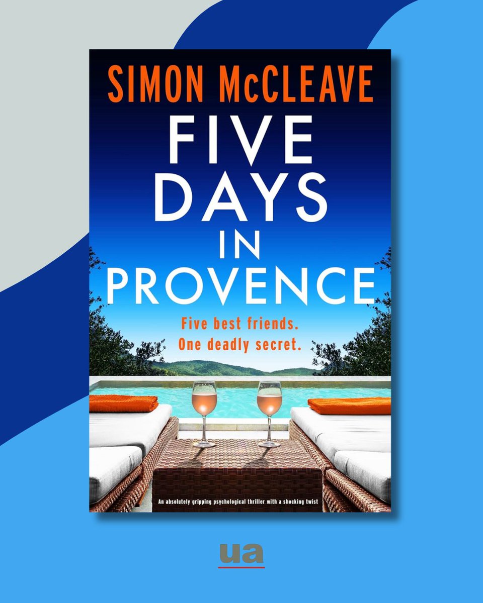 United Agents Books (@ua_books) on Twitter photo 📚 Publication Day 📚
Five Days in Provence by <a href="/simon_mccleave/">Simon McCleave Author</a> is out now with <a href="/Stormbooks_co/">Storm Publishing</a>!
Five lifelong friends. One dream escape to the lavender fields of Provence. But by the end of the trip, one of them won’t make it home…
Start reading today! 📚 Publication Day 📚
Five Days in Provence by <a href="/simon_mccleave/">Simon McCleave Author</a> is out now with <a href="/Stormbooks_co/">Storm Publishing</a>!
Five lifelong friends. One dream escape to the lavender fields of Provence. But by the end of the trip, one of them won’t make it home…
Start reading today!