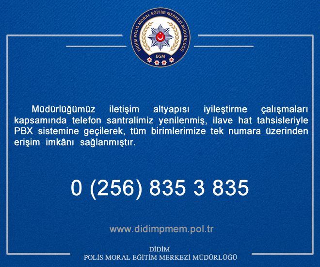 DidimPMEM's tweet photo. Yeni iletişim numaramız. https://t.co/C4mVHi43KZ