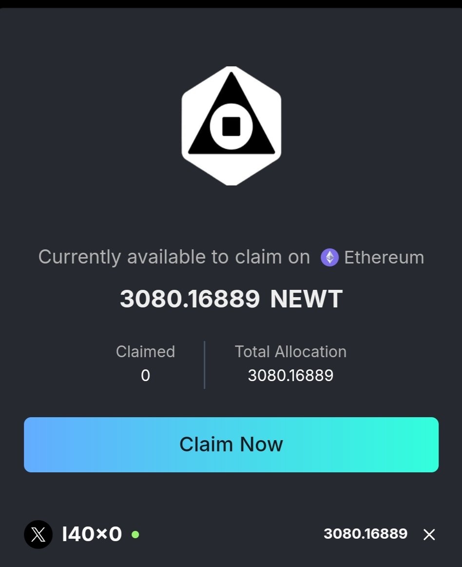 Alhamdulillah
All praise belongs to Allah.
Nothing reaches us except by His will and provision.

Grateful for the blessings through Kaito and $NEWT.
Now it’s time to yapping on <a href="/PortaltoBitcoin/">Portal</a>