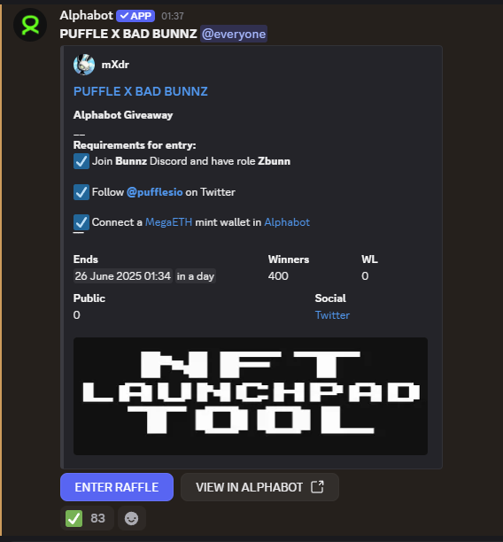 So far <a href="/badbunnz_/">Bad Bunnz</a> community have got : 

- <a href="/MegalioETH/">Megalio ∑:</a> collab with 1k allocation for bunnz holder.
- Access code to <a href="/avon_xyz/">Avon</a> private testnet.
- 100 spots for <a href="/RemiluxMaker/">Remilux</a> mint on sophon.
- 74 spots for <a href="/digitrabbits/">Digit Rabbits 🐰</a> mint on testnet.
- And the latest one is 400 spots testnet