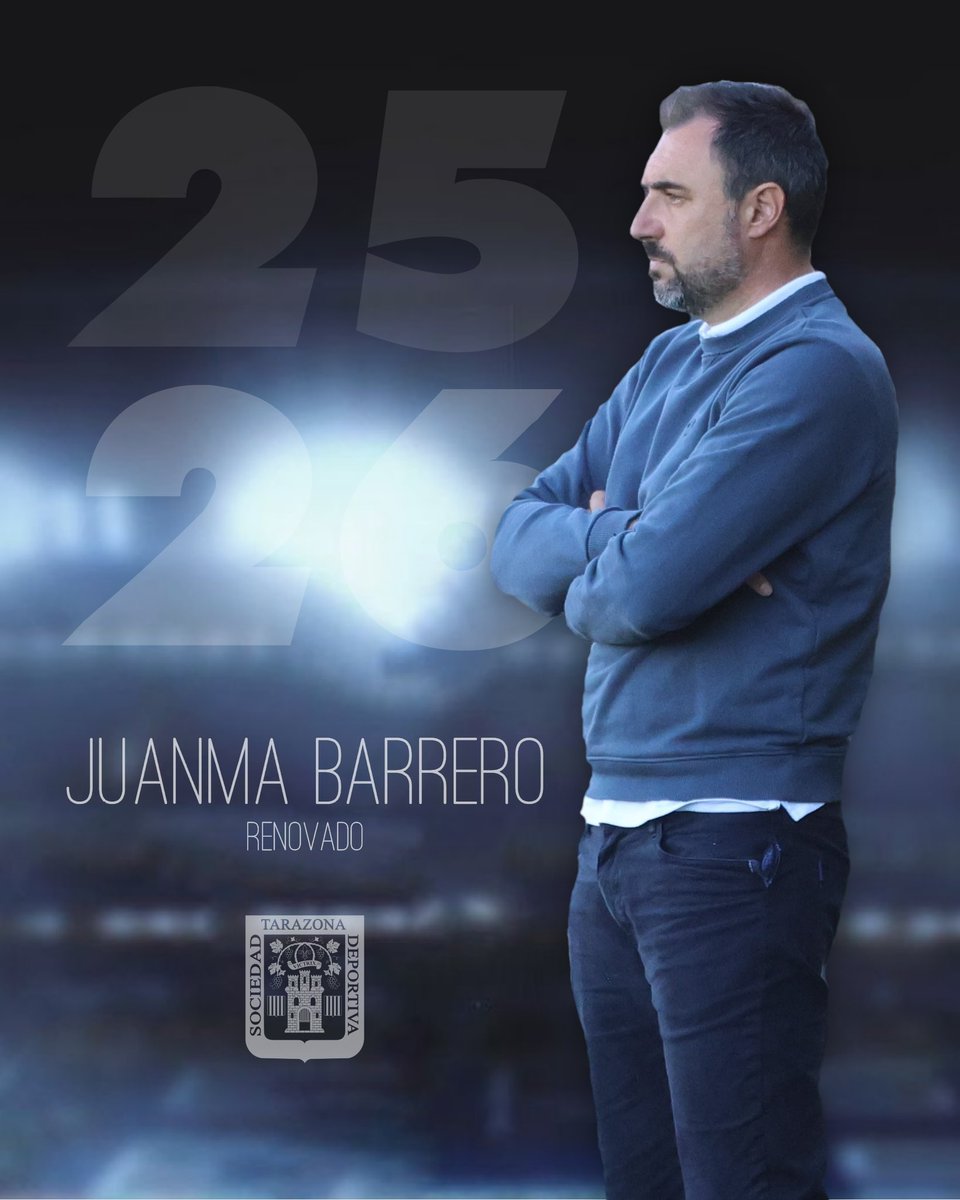 📯 OFICIAL | 𝗝𝘂𝗮𝗻𝗺𝗮 𝗕𝗮𝗿𝗿𝗲𝗿𝗼 renueva como entrenador de la SDT por una temporada.
El técnico extremeño ha logrado la mejor clasificación en la historia del Club llevando al equipo a finalizar sexto.