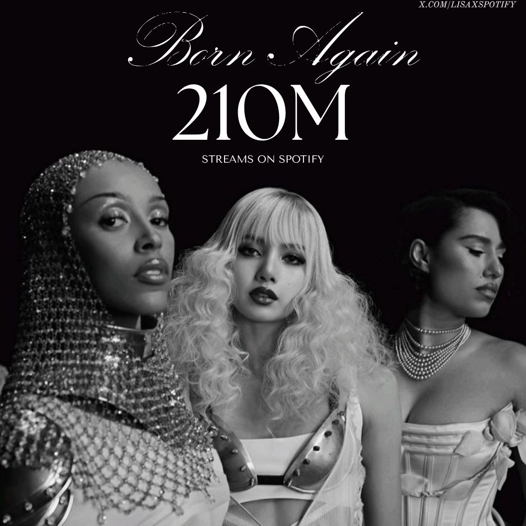 "Born Again" surpassed 210m streams on Spotify!
It's still hold the record for the most streamed Collab by any kpop Female act on Spotify released in 2025!