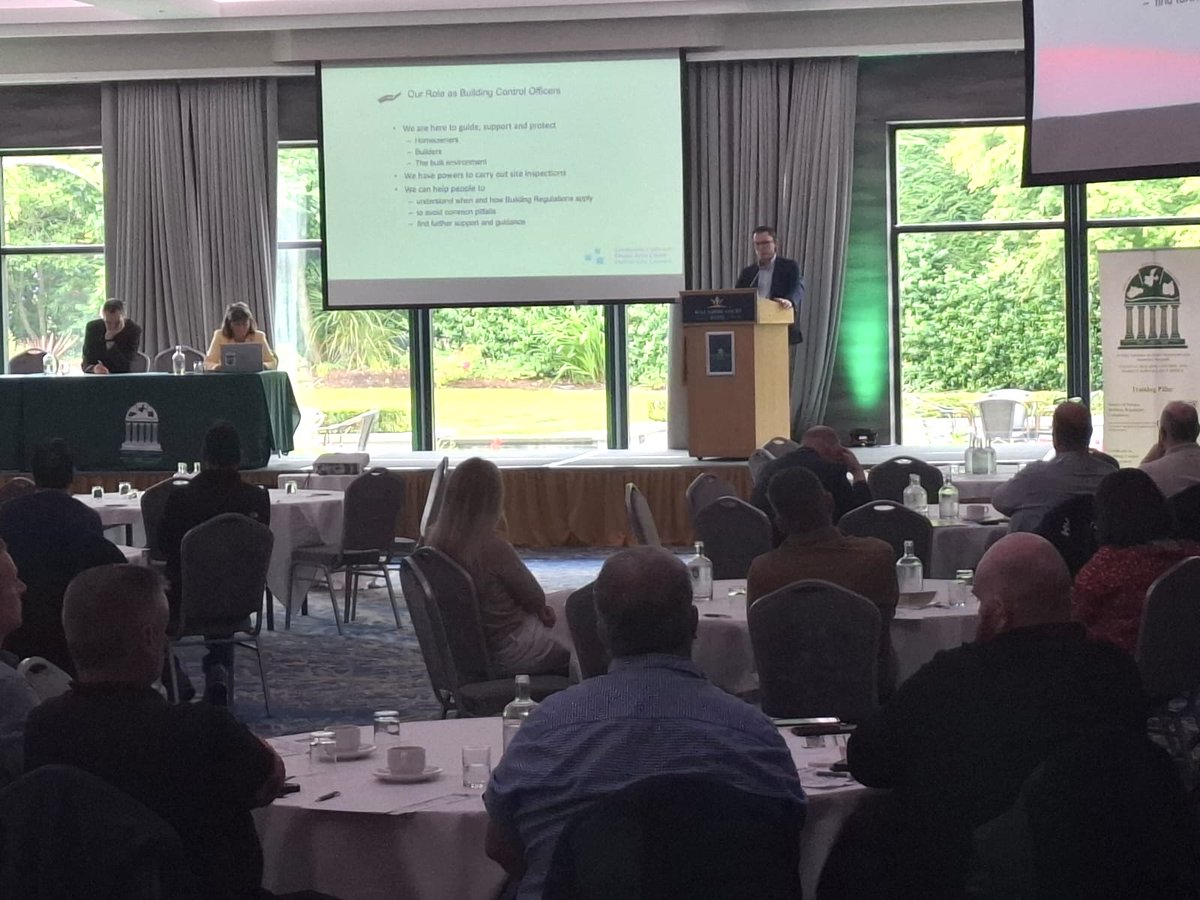 NBCOIreland's tweet image. Pat Nestor, DCC, presenting on the Powers of Inspection in relation to extensions and alterations to existing dwellings. 🎙️
#CPDday
