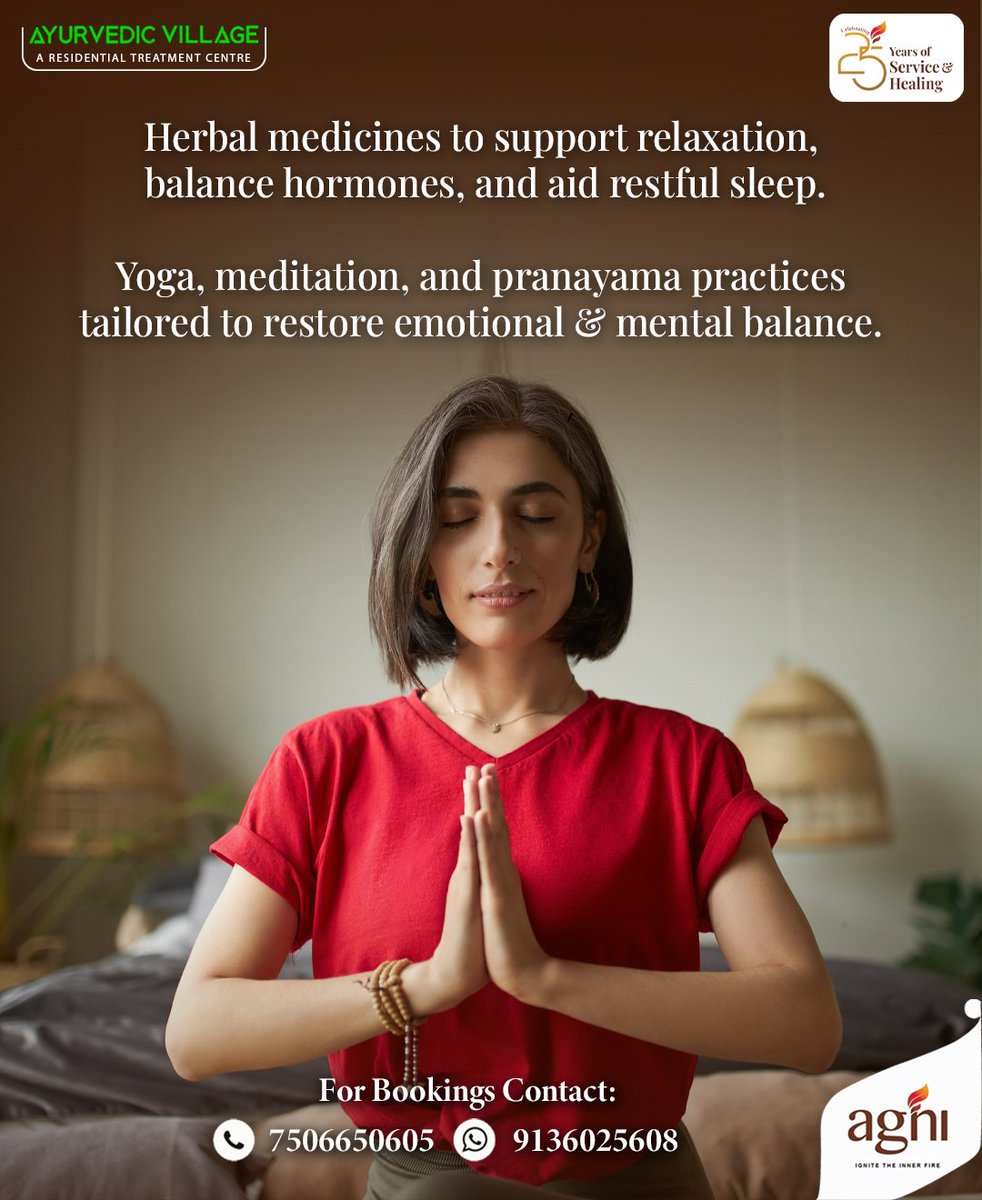 Struggling with Stress or Sleepless Nights? 🌙 Discover How Ayurveda Can Help

#ayurvedic #agniayurvedicvillage #détox #relax☀️ #stressreliever #AyurvedaForHealth #NaturalHealing #StressRelief #AnxietyHelp #InsomniaSolution #HolisticWellness #AyurvedicLife #MindBodyBalance