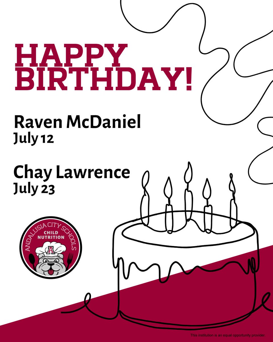 Wishing our amazing team members a “Happy Birthday” this month! 🎂 We appreciate all that you do and hope that your days are filled with celebration! 🎉😁

<a href="/AndalusiaCS/">Andalusia City Schools</a> #ALschools #AndalusiaCity #Covingtoncounty #CovingtonAlabama #CovingtonAL #ThatsWhy