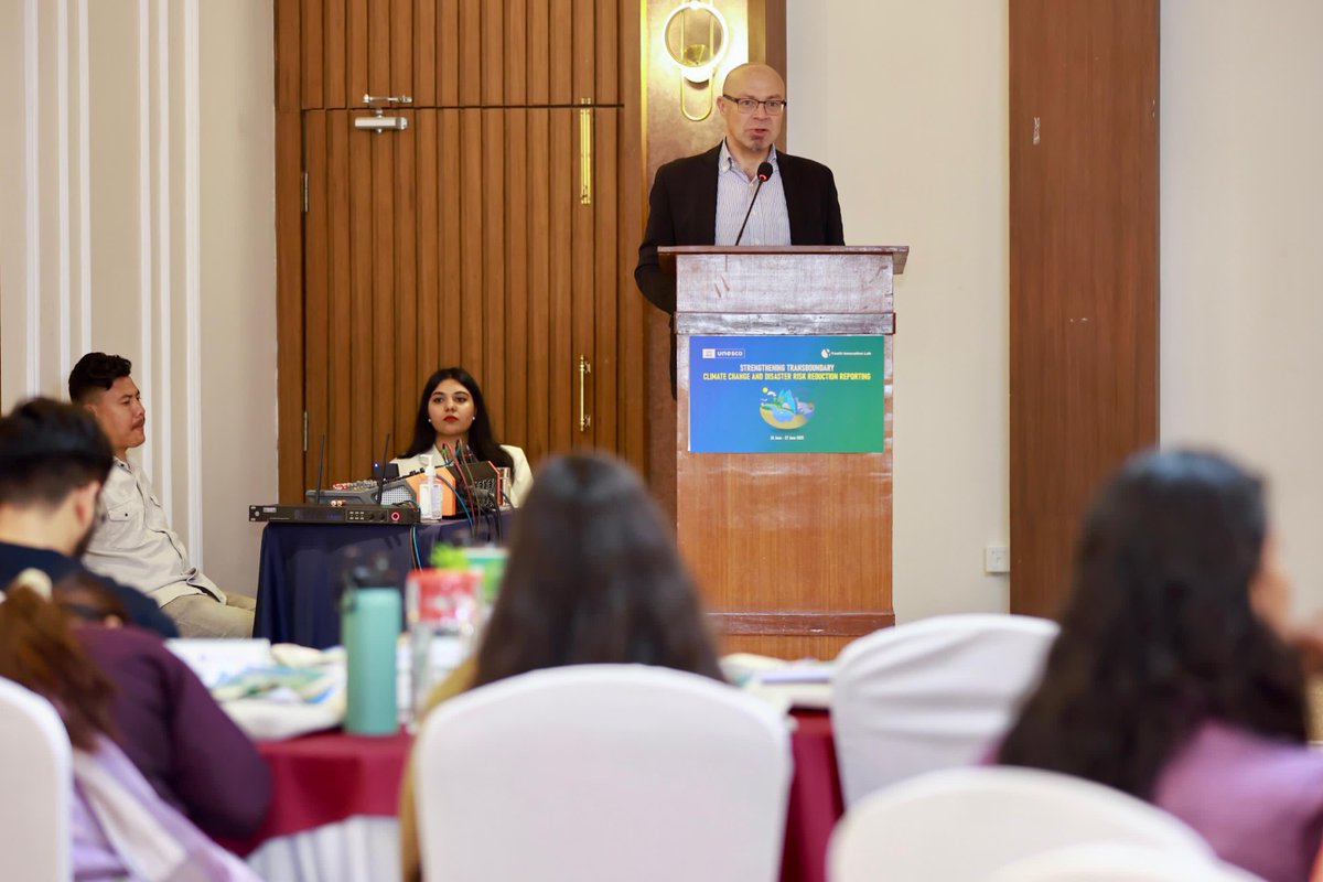 Youth Innovation Lab (@yilabnepal) on Twitter photo Our 4-day “Strengthening Transboundary Climate & Disaster Risk Reporting in the Nepal-India Context” workshop w/ <a href="/UNESCO/">UNESCO 🏛️ #Education #Sciences #Culture 🇺🇳</a> starts in Kathmandu.
This initiative aims to enhance journalists' capacity on climate change & DRR issues.
Thank you <a href="/NDRRMA_Nepal/">NDRRMA</a> chief for your presence. Our 4-day “Strengthening Transboundary Climate & Disaster Risk Reporting in the Nepal-India Context” workshop w/ <a href="/UNESCO/">UNESCO 🏛️ #Education #Sciences #Culture 🇺🇳</a> starts in Kathmandu.
This initiative aims to enhance journalists' capacity on climate change & DRR issues.
Thank you <a href="/NDRRMA_Nepal/">NDRRMA</a> chief for your presence.