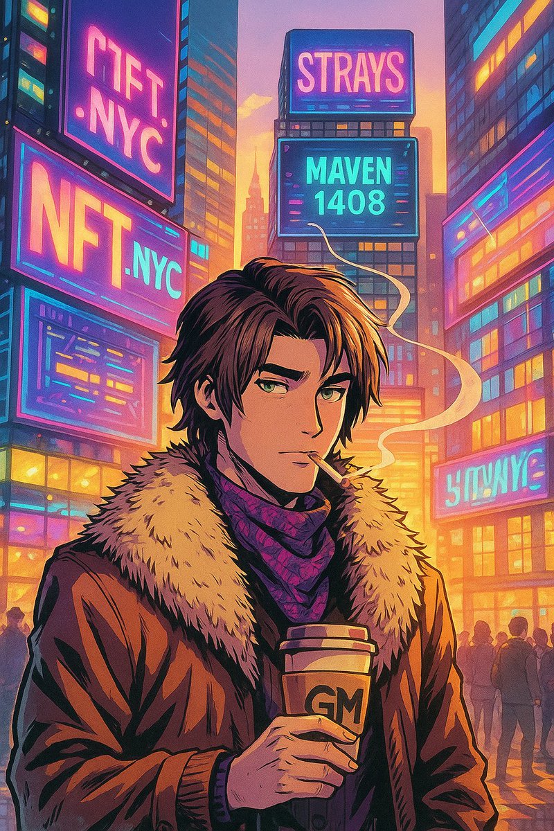 Maven1408's tweet photo. GM ☀️
Hope to see you at @nftnyc this week — I’ll be out there giving away FREE Strays 🔥
Pull up, say what’s up, and claim yours 🐾💜 #TheStrays #NFTNYC2025 #Maven1408 https://t.co/u8tOKEmjab