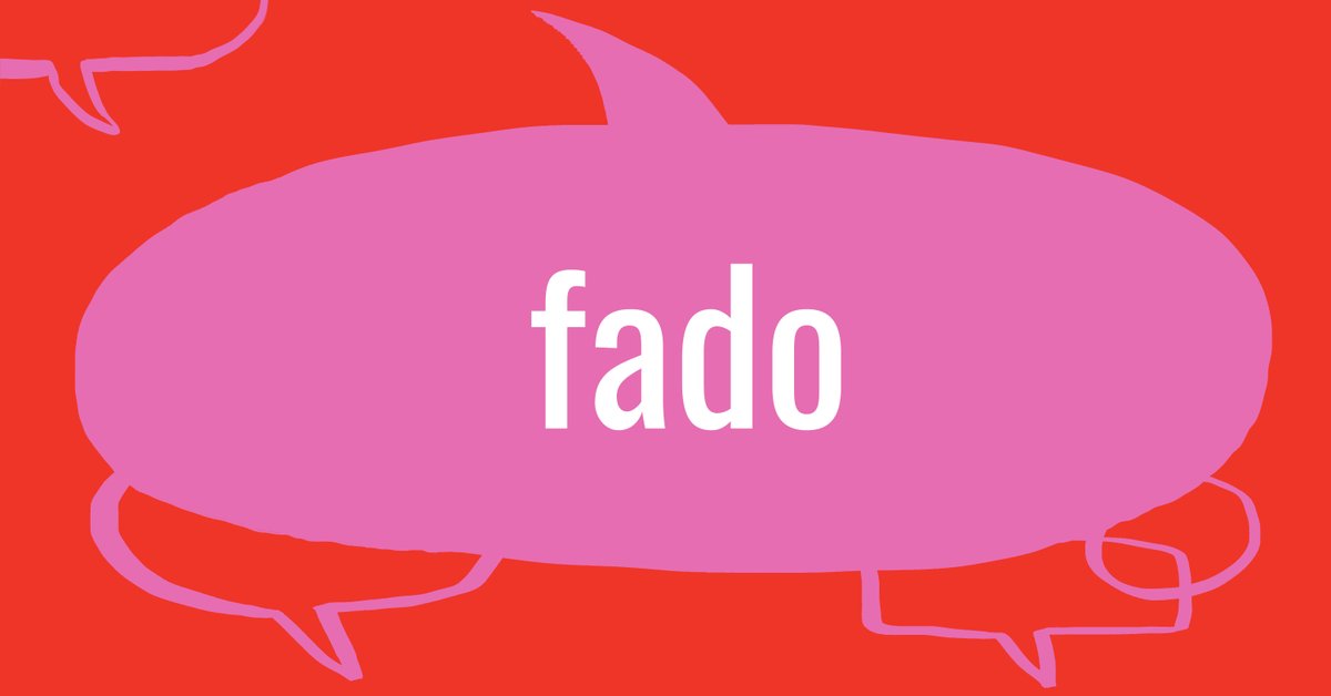 Collins Dictionary (@collinsdict) on Twitter photo #wordoftheday β FADO
N.
a type of melancholy Portuguese folk song
ow.ly/Xm9t50W3cqk
#CollinsDictionary #Words #Vocabulary #Language #Fado #wordoftheday β FADO
N.
a type of melancholy Portuguese folk song
ow.ly/Xm9t50W3cqk
#CollinsDictionary #Words #Vocabulary #Language #Fado