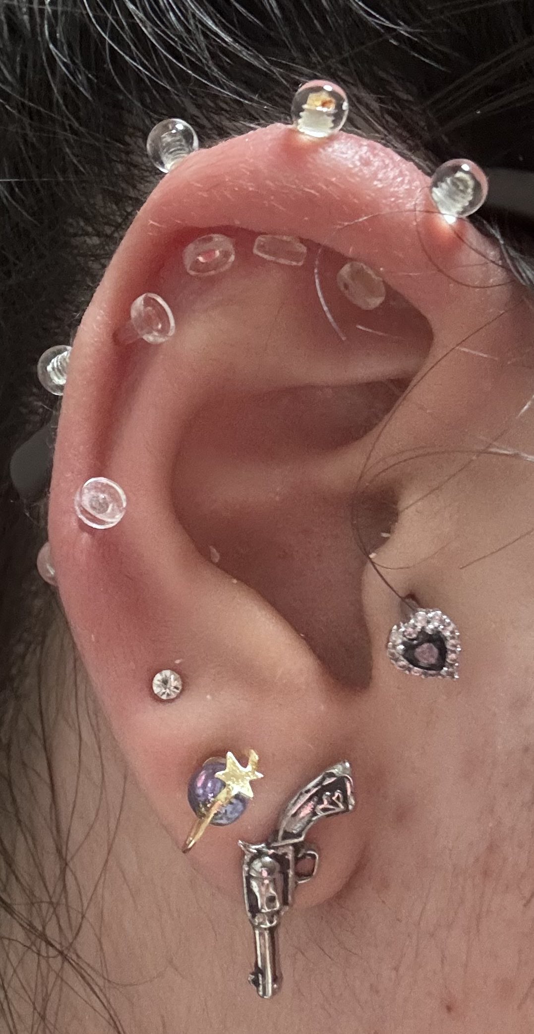 サージカル]キュービック太陽 (2size/2color) 16G ボディピアス