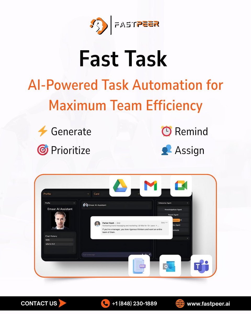 FastpeerAI's tweet image. Fast Task: AI Task Management for Teams 🚀

✔️ Smart task suggestions
✔️ Prioritize by urgency &amp;amp; workload
✔️ Automated reminders &amp;amp; progress tracking
✔️ Collaborate effortlessly

📲 Try it today: linktr.ee/FastpeerAI

#TaskAutomation #TeamCollaboration #FastTask #Fasrpeerai