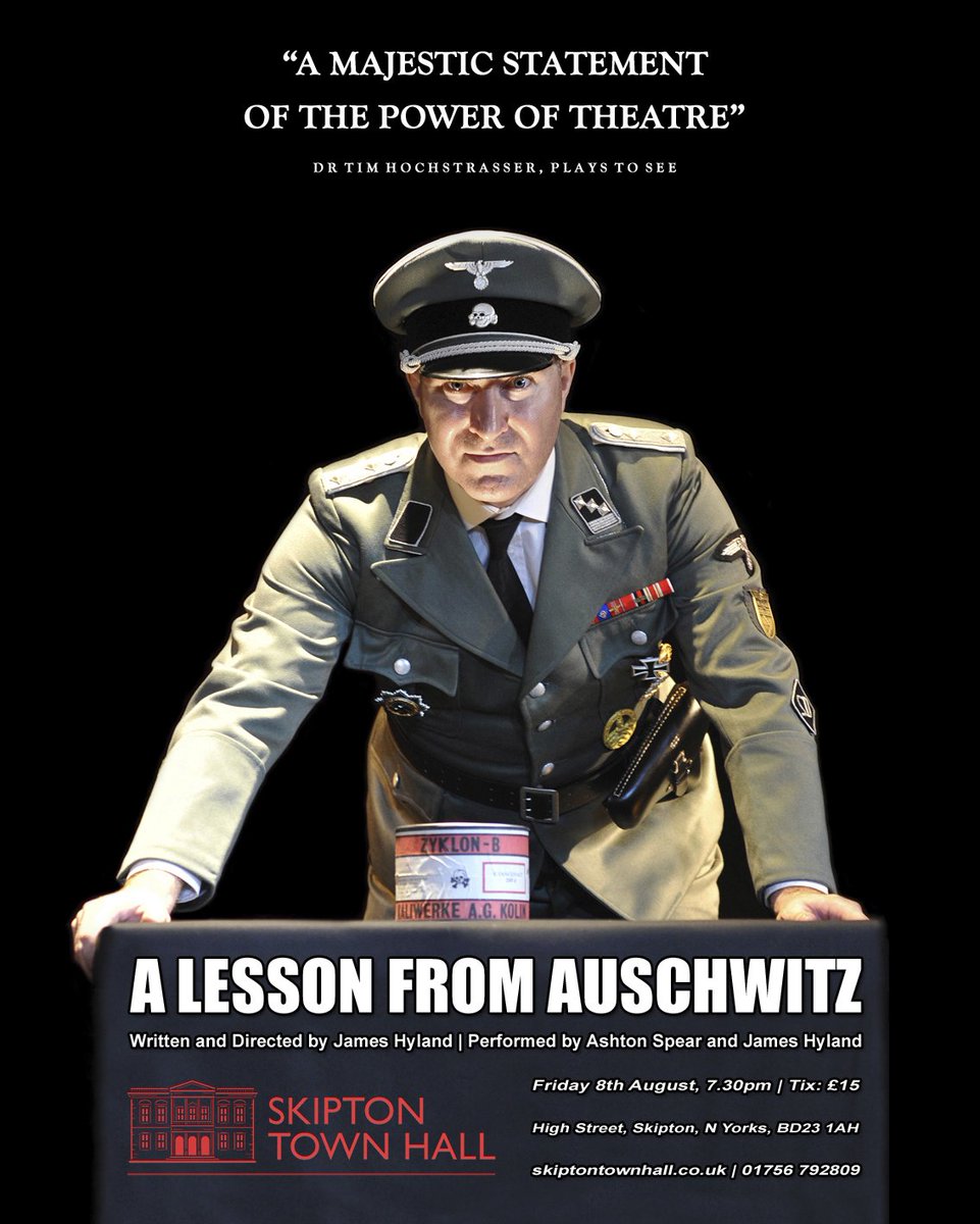 TIX: skiptontownhall.co.uk/whats-on/a-les…

"Powerful, disturbing, unimaginably cruel and thought provoking... I sat gripped and stiff, totally engrossed in the performance by James Hyland, an incredibly talented playwright and performer... prepare to be moved and shocked."
~FELIXSTOWE RADIO