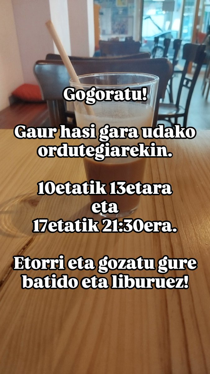 Adi! Gaur hasi gara udako ordutegiarekin! ☀️🔥