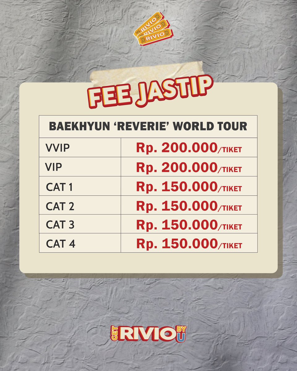 Get Rivio by U | Jastip Tiket Konser ๐ซ tweet media