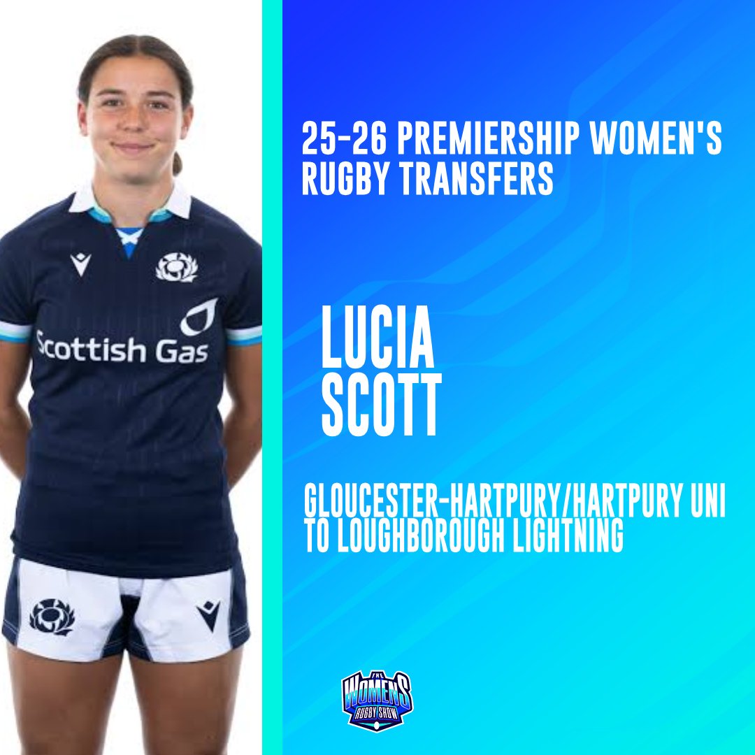 Loughborough Lightning have confirmed the signing of Scotland international full-back Lucia Scott from Gloucester-Hartpury/Hartpury University.

Scott, who's a three time BUCS Super Rugby champion made her debut for Scotland in 2024 vs Wales.

#WomensRugby #PWR
