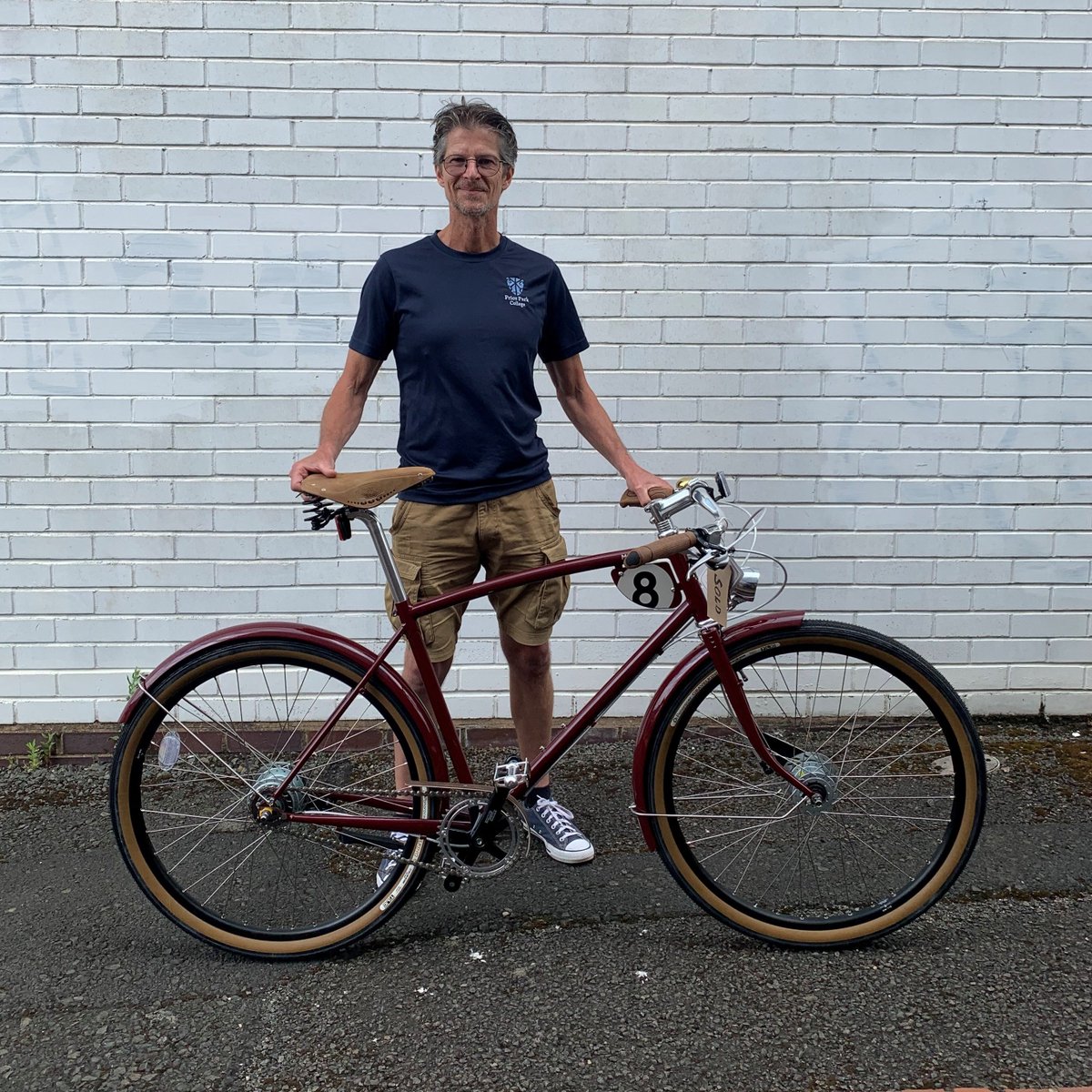 Matthew collecting his new and very beautiful custom Pashley-Morgan 8.